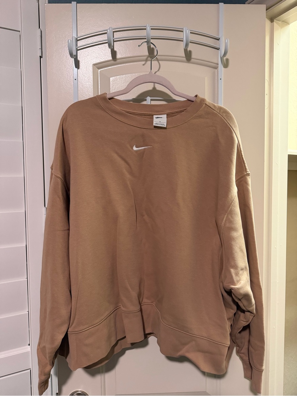 Nike Women's Crewneck Sweatshirt in Taupe